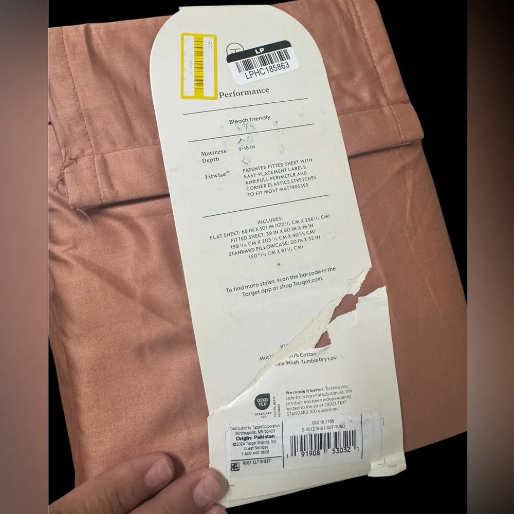 Threshold Peach Performance Sheet Set - Picture 2 of 2